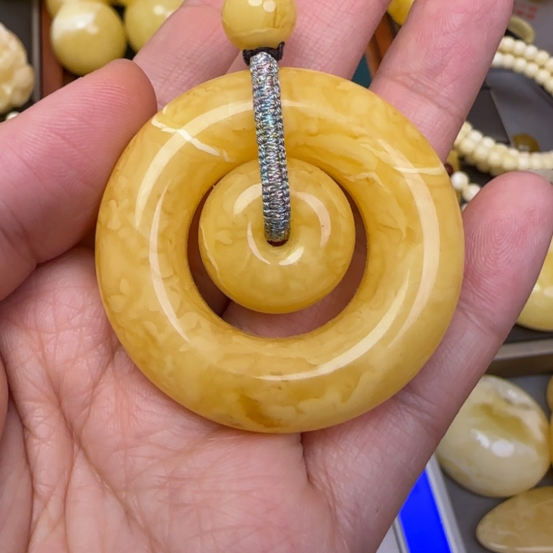 蜜蜡颈饰未镶嵌天然蜜蜡