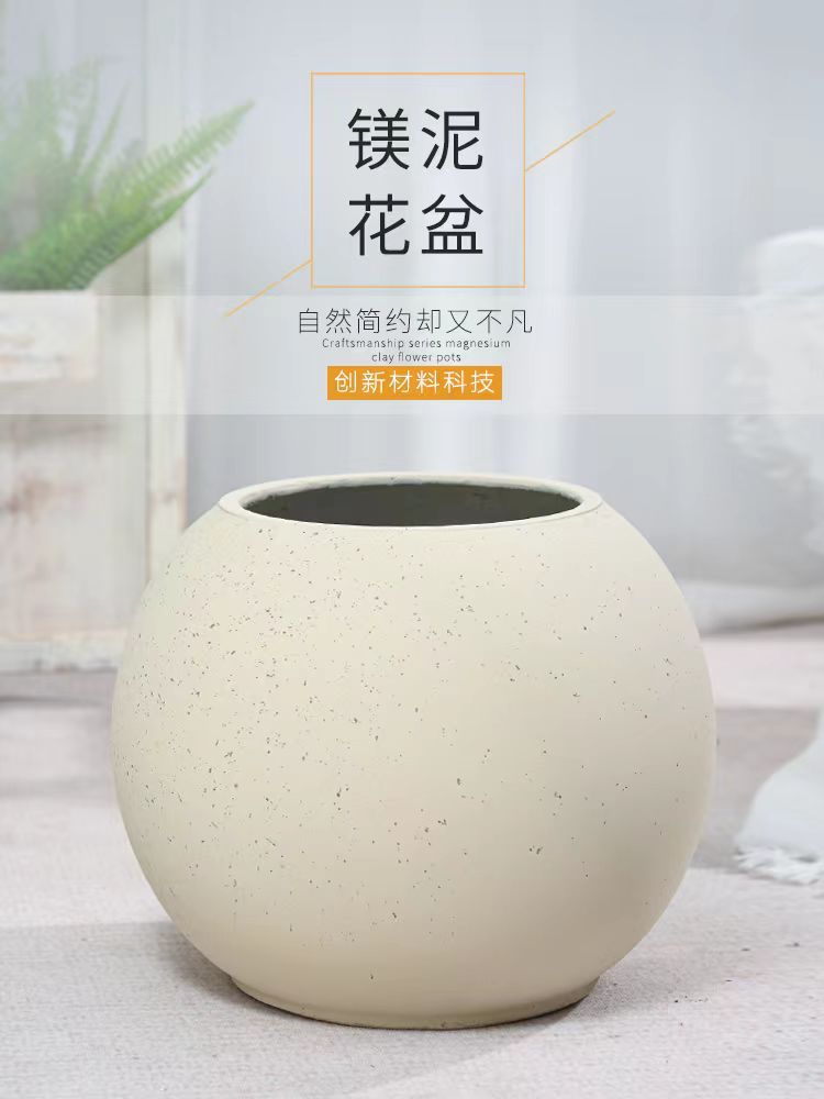 【达人】复古家用仿石花盆大号室内落地多肉兰花绿植盆栽大口径招财