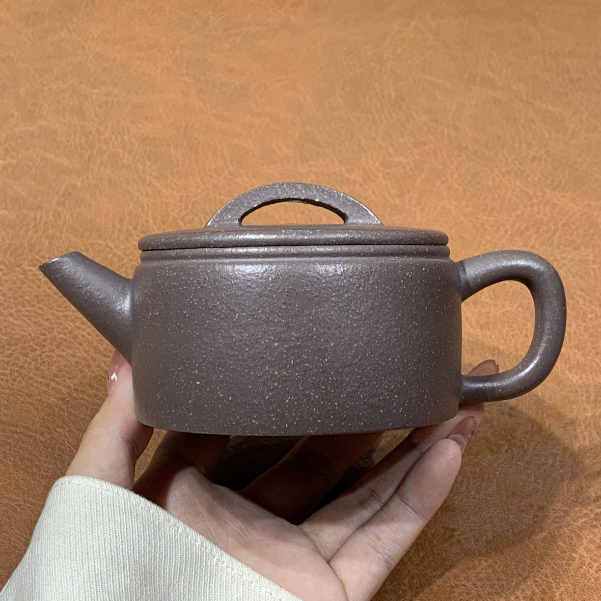 原矿天青泥汉瓦壶半手工170毫升宜兴茶具泡茶茶壶套装紫砂壶