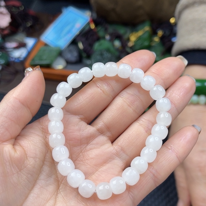 【闪购商品】和田玉手链未镶嵌卡8