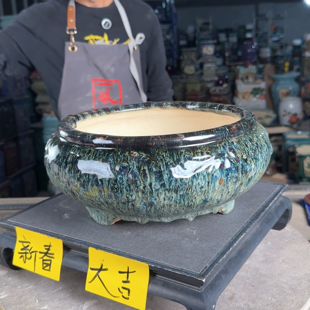 一风堂石湾花盆。微瑕