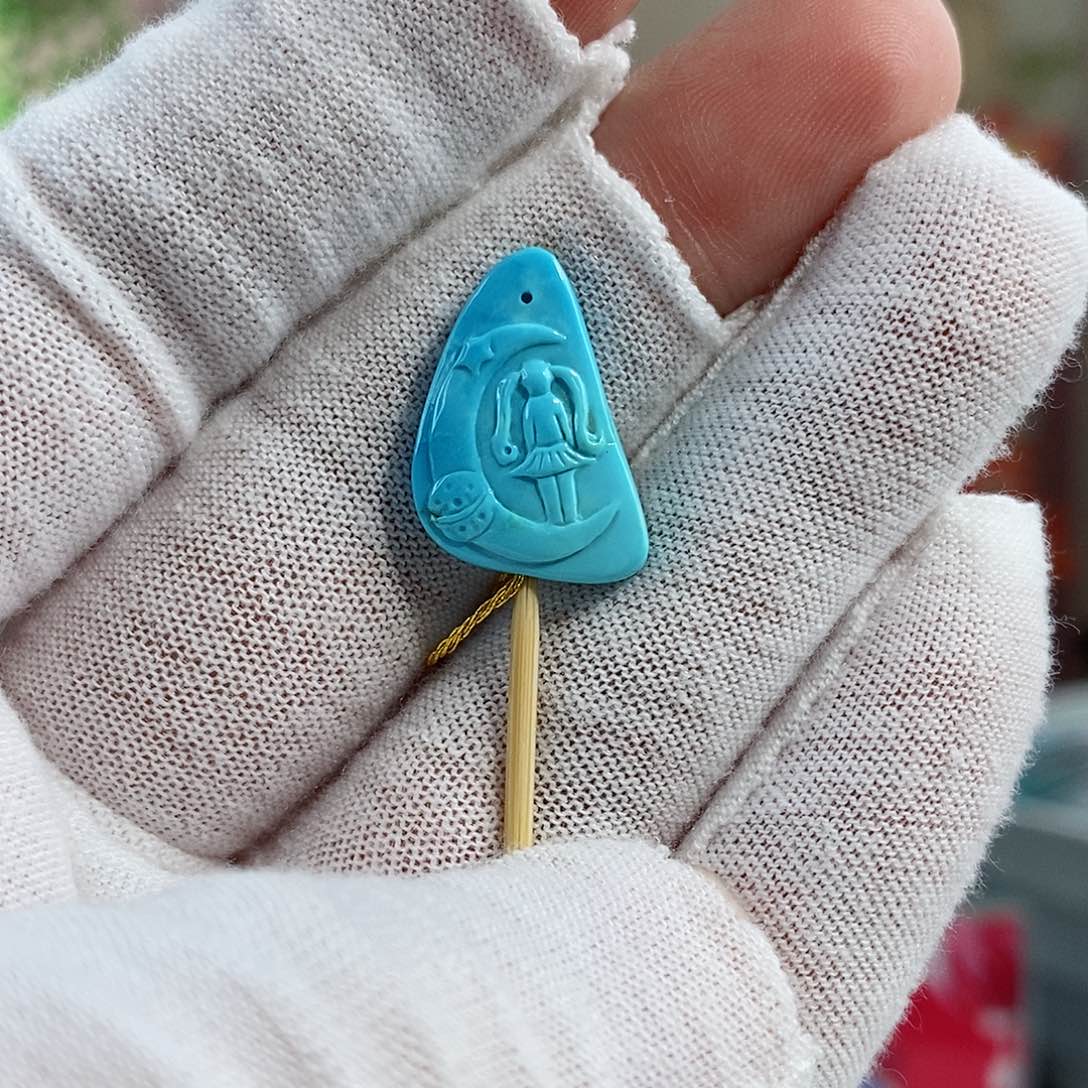 绿松石珠宝奇石未镶嵌