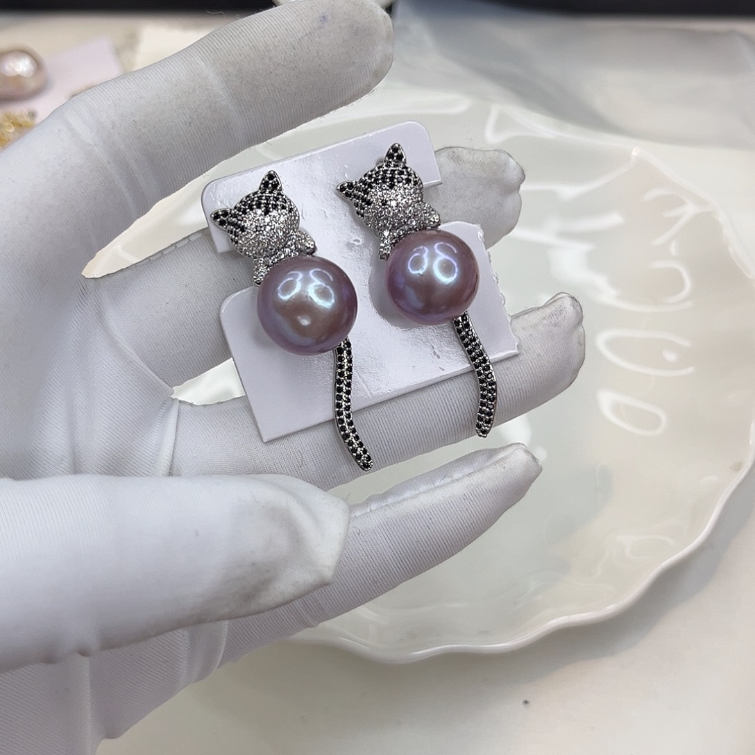 耳饰合金淡水珍珠