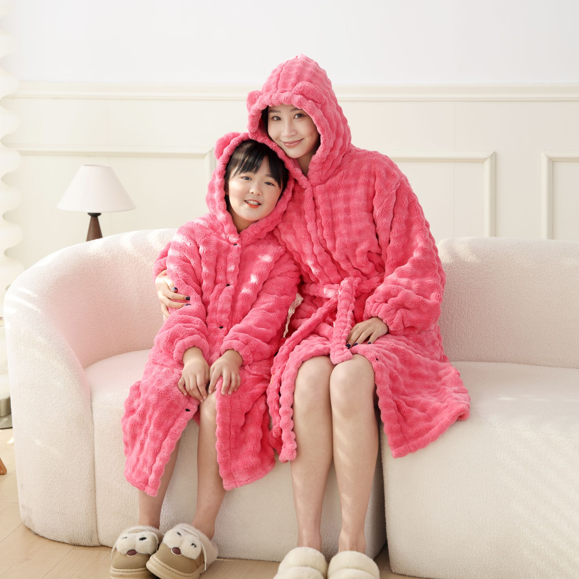 【棉美说】2025新款加厚吸水柔软亲肤秋冬浴袍成人青少年连帽