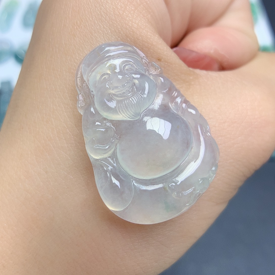 翡翠颈饰未镶嵌财神