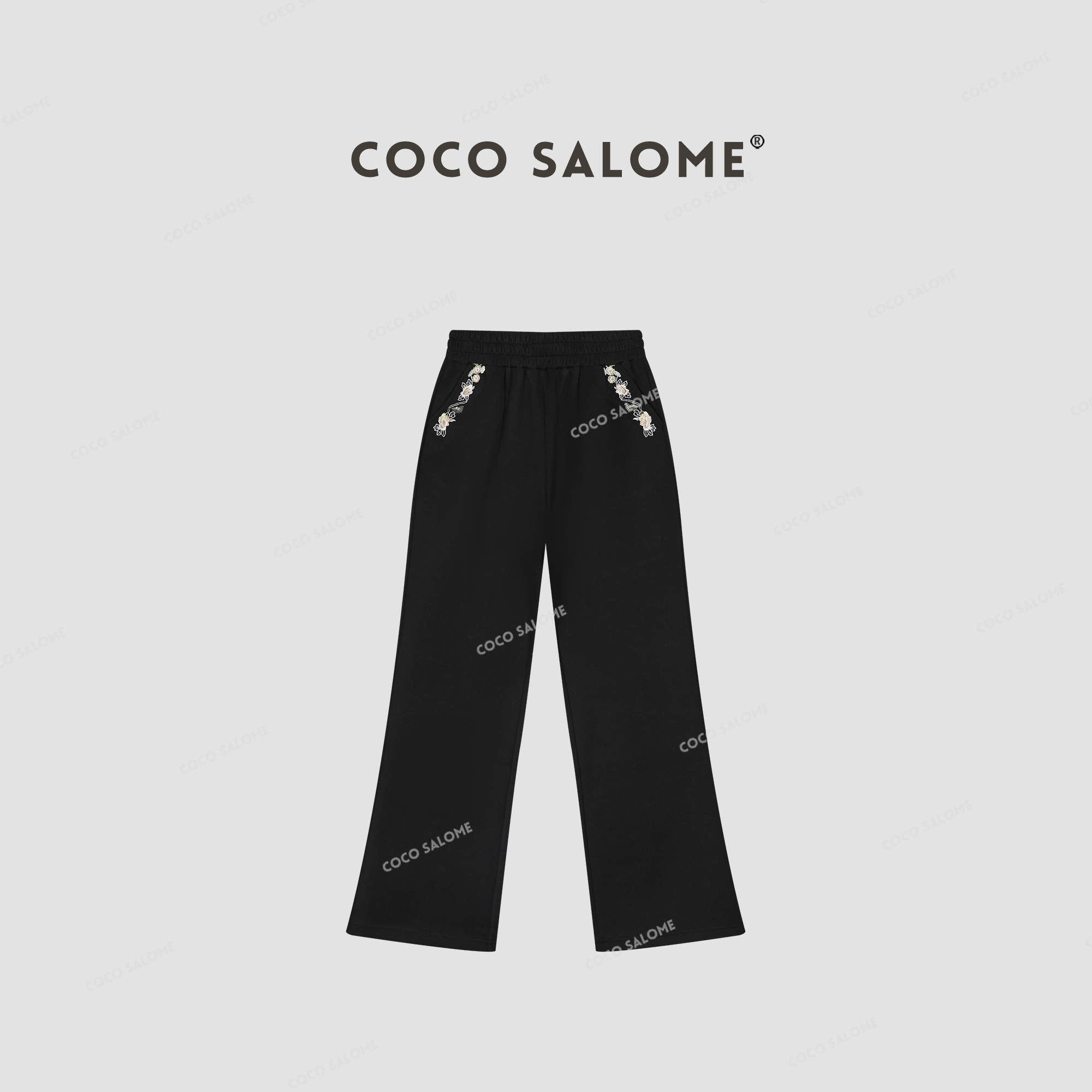 COCO SALOME⑥【轻奢长裤】长裤休闲裤女装宽松版直筒阔腿6018-1