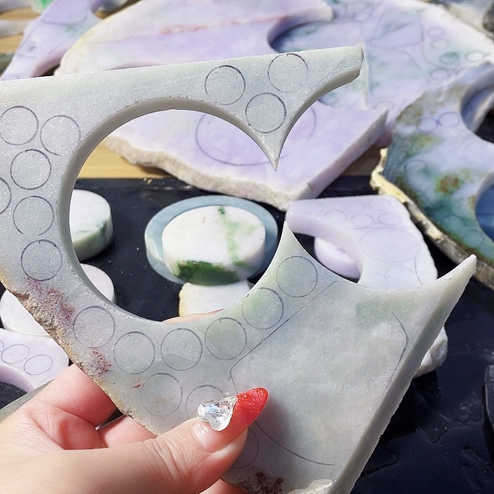 翡翠配石纯天然天然