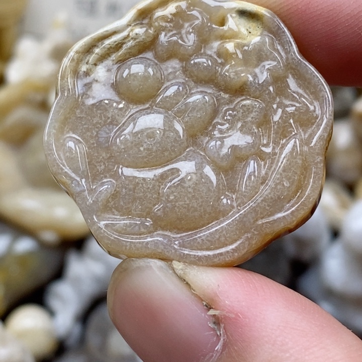 颈饰未镶嵌硅化珊瑚（珊瑚玉）有瑕 小