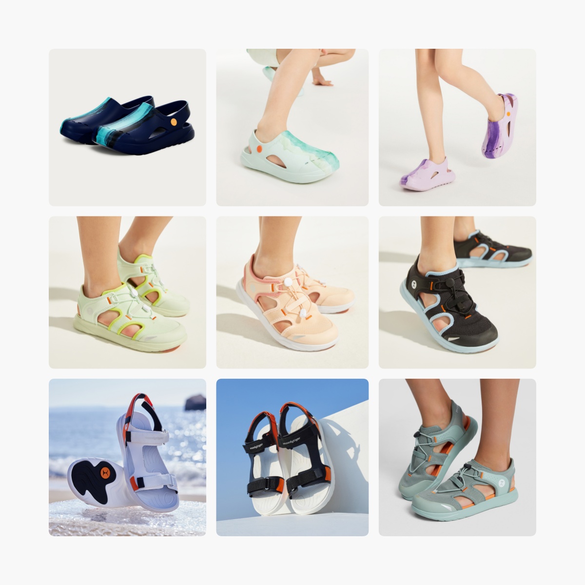 【儿童凉鞋198】moodytiger儿童洞洞鞋夏透气户外凉鞋【新H】