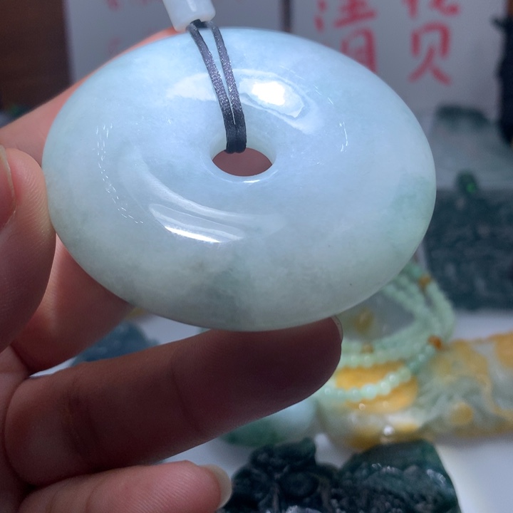 翡翠颈饰未镶嵌保真天然A货翡翠