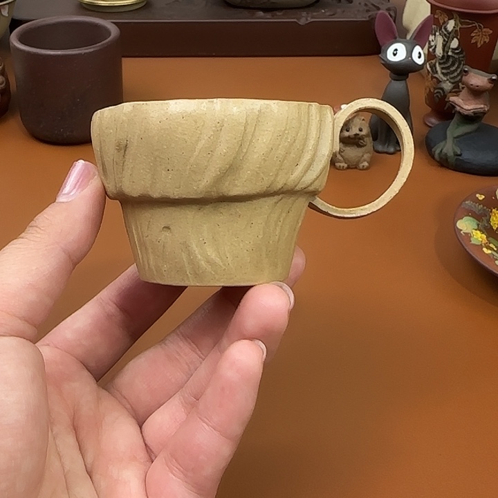 宜兴紫砂主人杯杯瑕疵