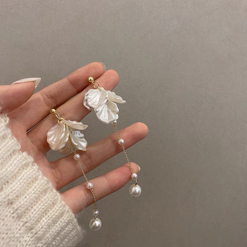 铜合金贝壳耳饰 【厂家直销】46号百搭简约小众设计感ins仙气复古