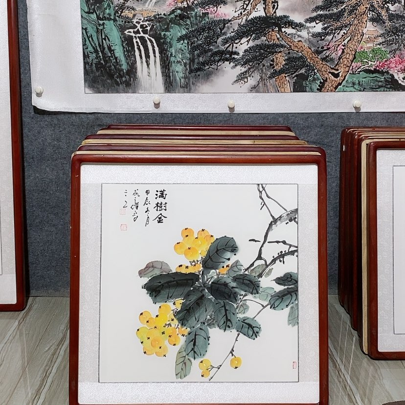 【闪购商品】国画书画作品带框65×65厘米