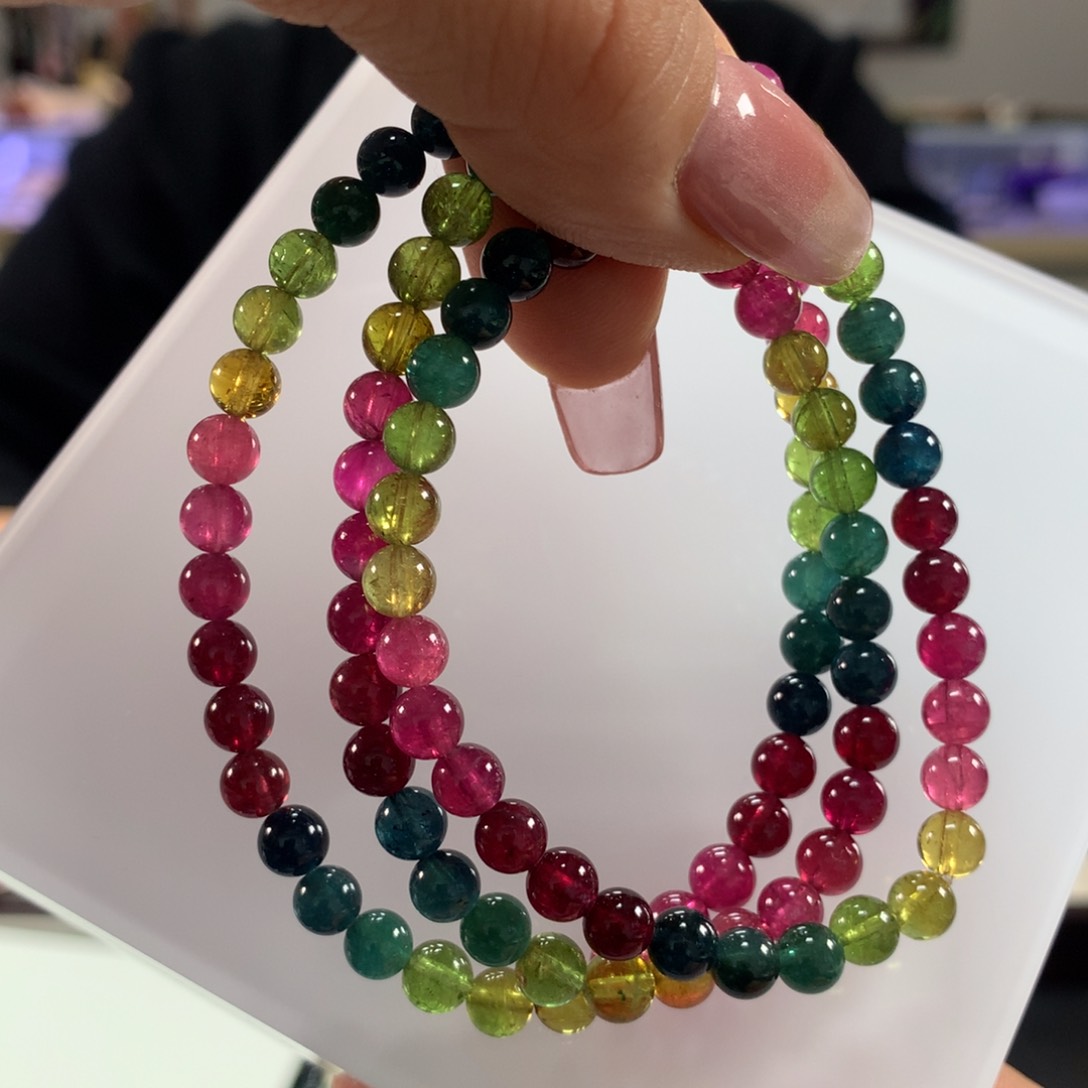 碧玺手链未镶嵌5.6毫米左右