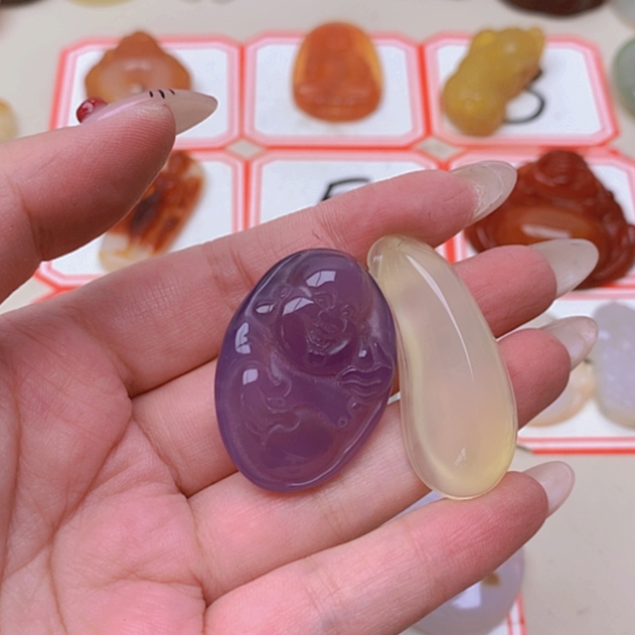 【闪购商品】玛瑙/玉髓未镶嵌珠宝半成品初*