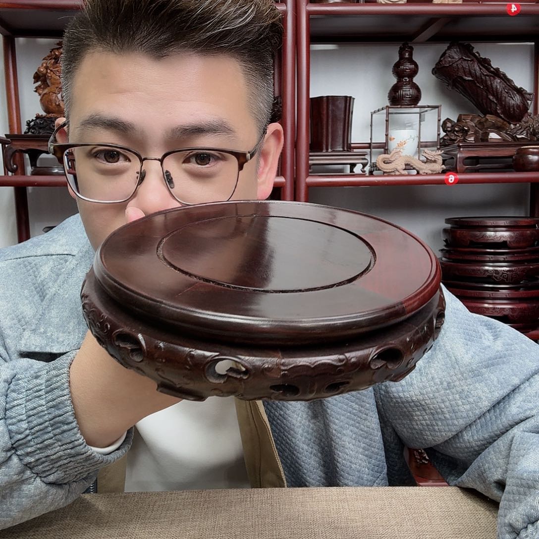 红酸枝工艺品底座