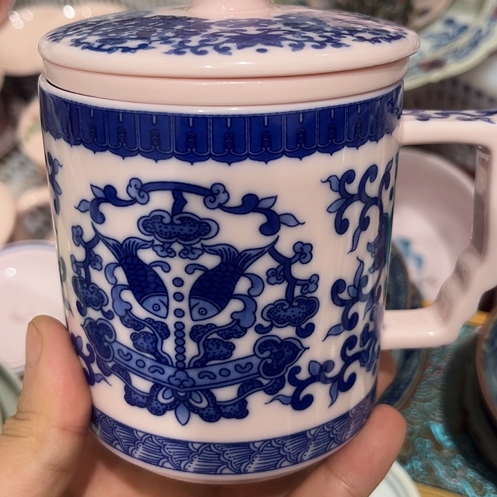 陶摆件景德镇陶瓷主人杯223445