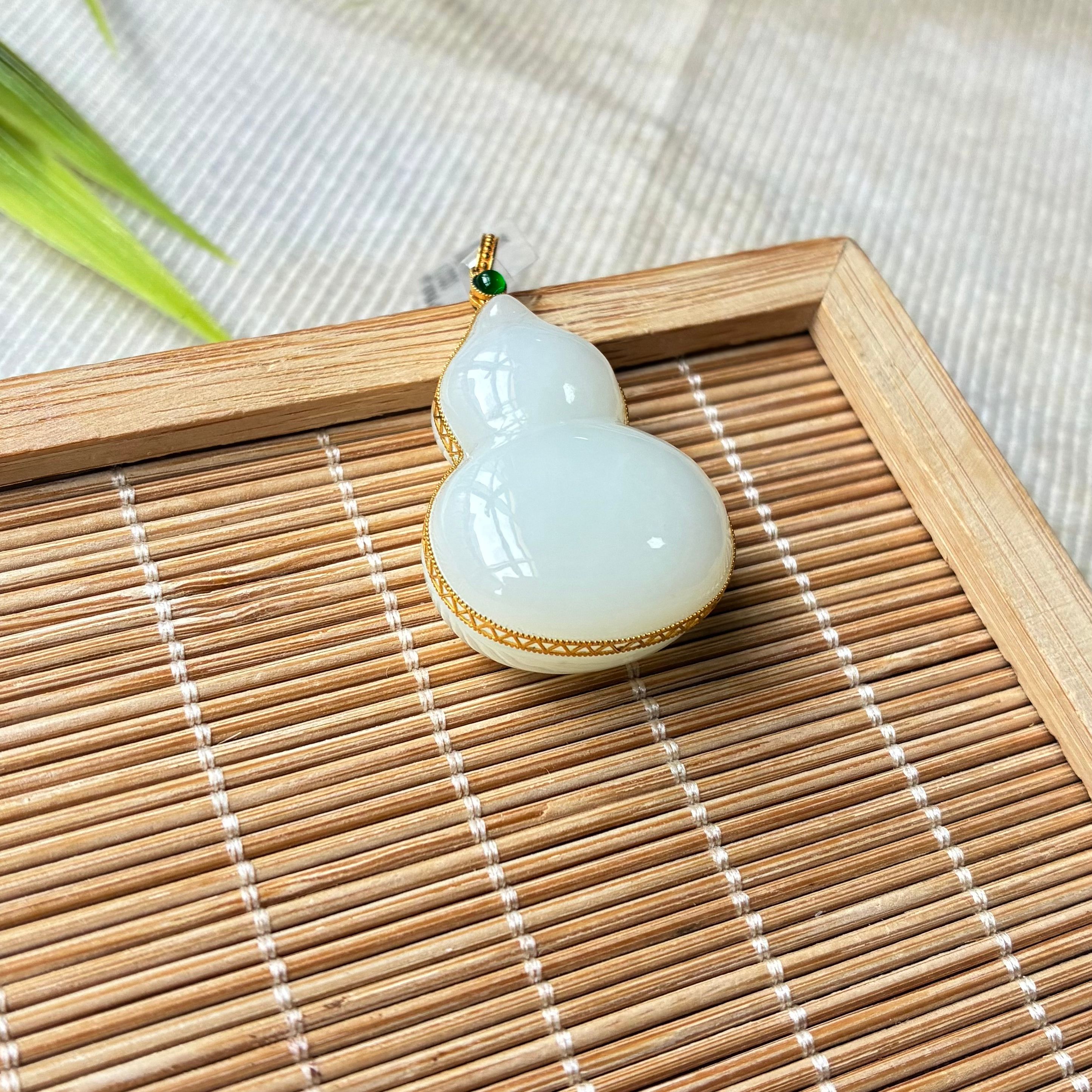 和田玉葫芦吊坠【小北质检】ZJH02Z85多样性发一