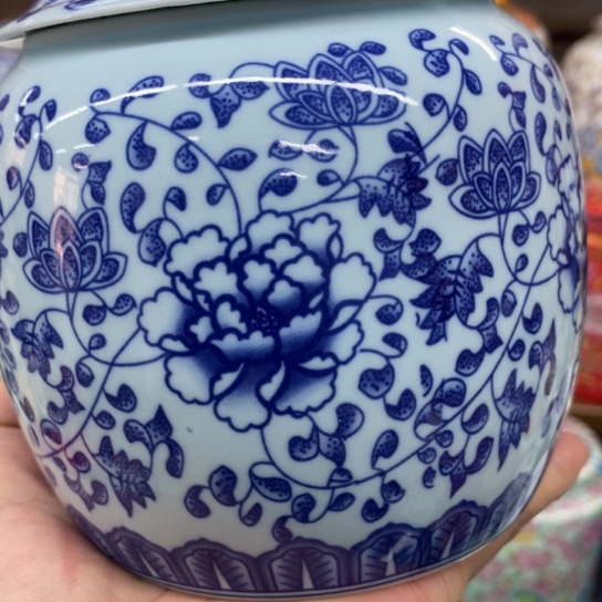 瓷片弹词茶叶罐密封罐