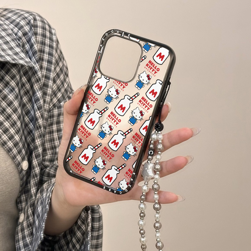 透明字母新壳体牛奶KT适用iPhone16promax苹果14pro15新款13全包