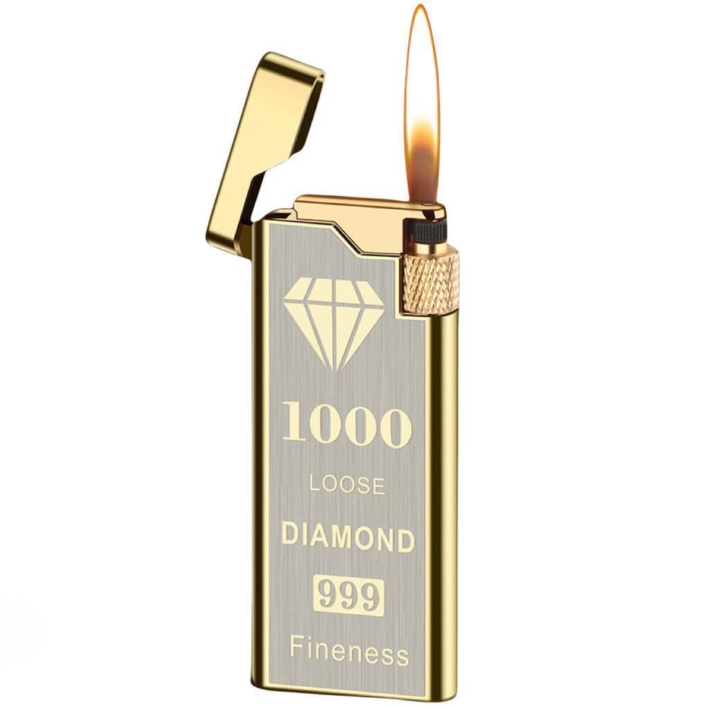 夏季专用超薄打火机纤薄便携砂轮明火充气可视透明气仓充气打火机