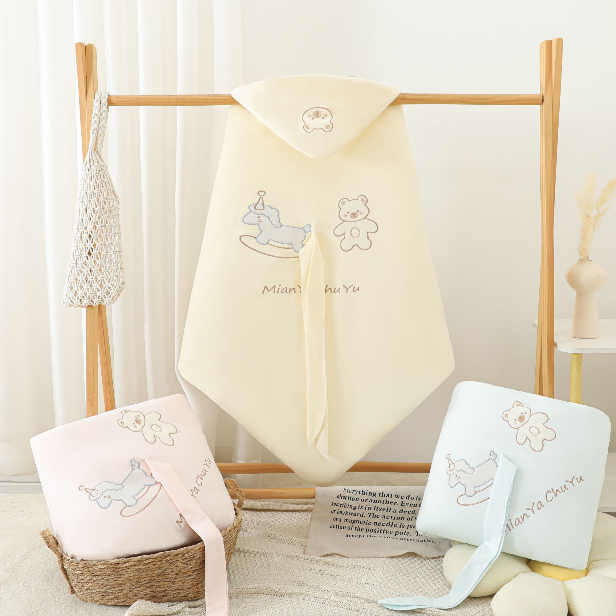 （新品）400克新生儿秋冬季产房用品初生宝宝纯棉抱被巨可爱