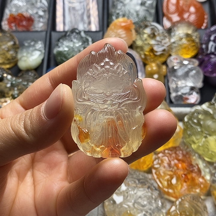 水晶颈饰未镶嵌水晶吊坠