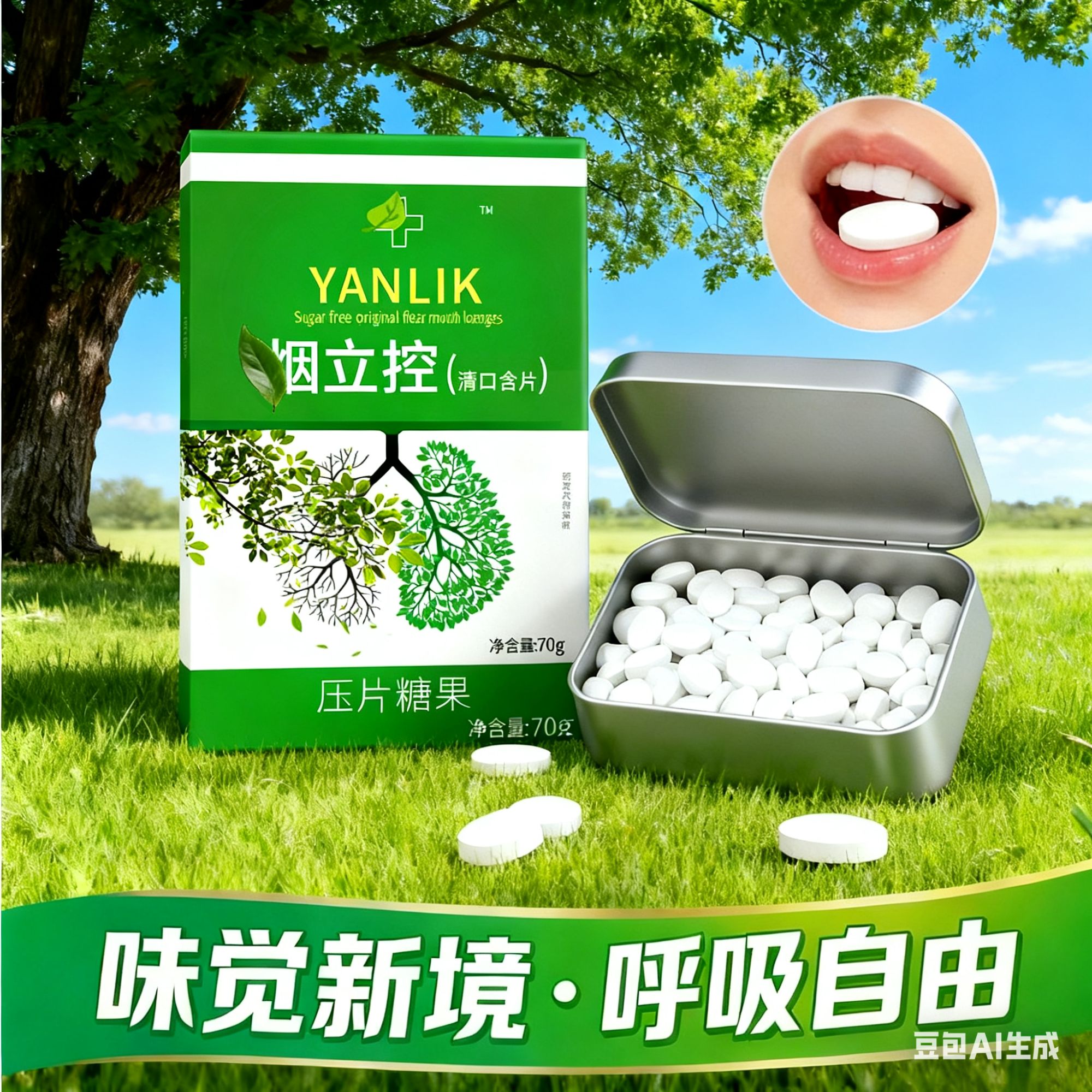 SUOKMSR含片正品便捷气清新糖原味清新