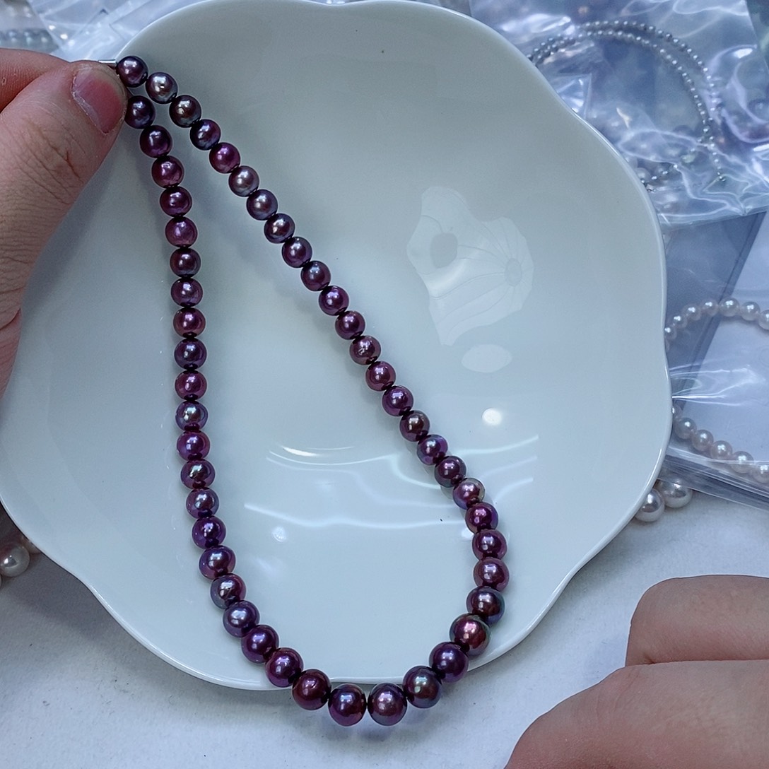 淡水珍珠颈饰银S925镶嵌