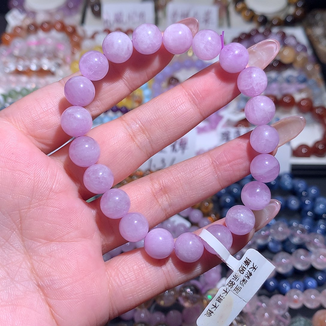 未镶嵌手链水晶紫锂辉9咪