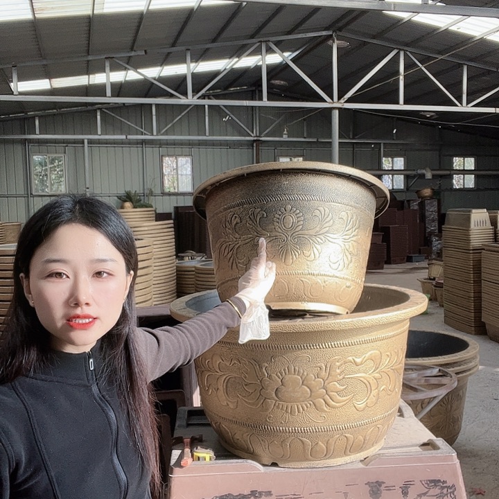 圆形60花盆2个有孔