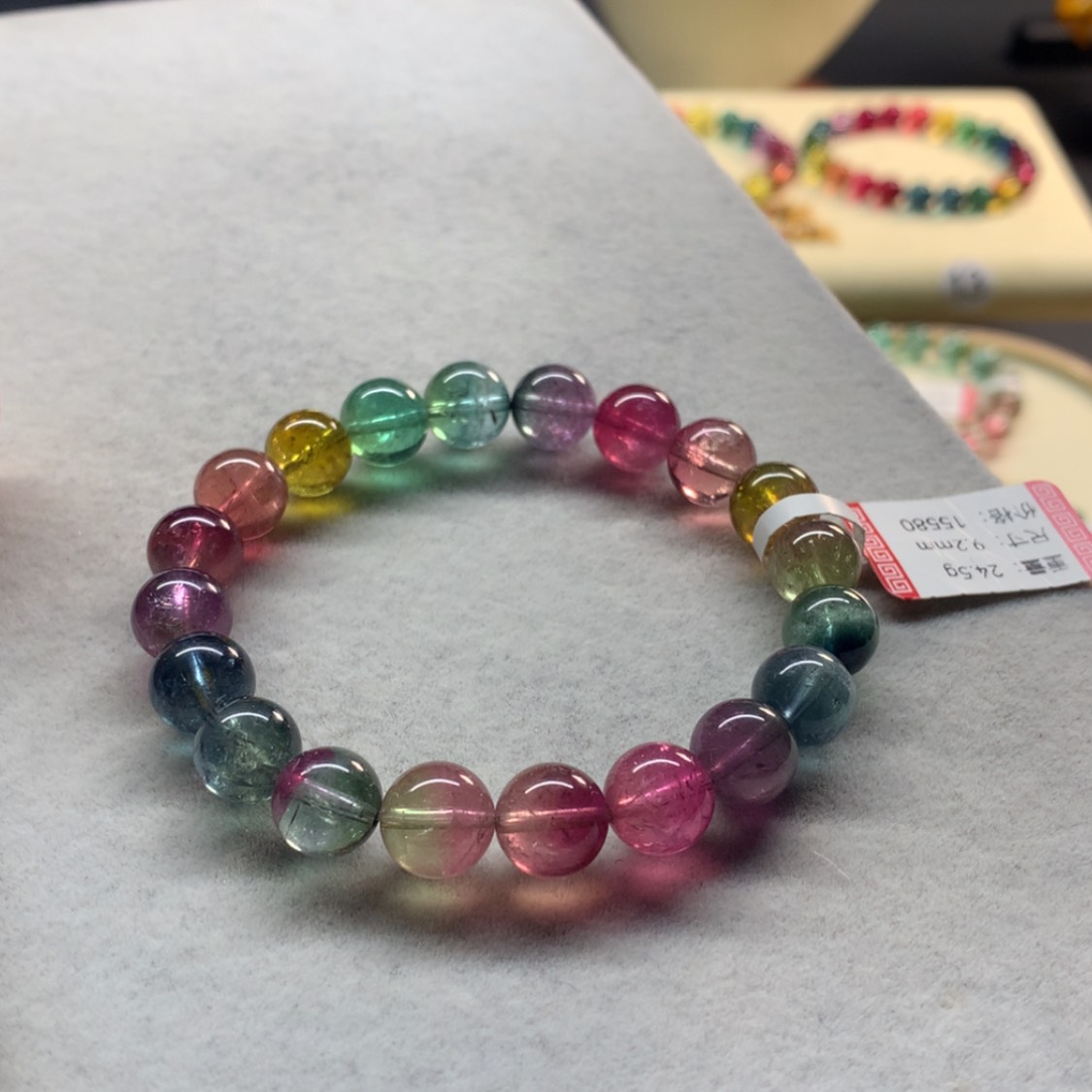 【闪购商品】未镶嵌手链碧玺西瓜单圈9.2