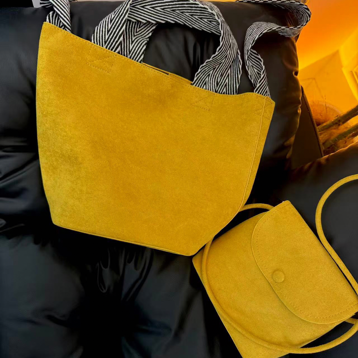 大萍子家 托特包小众文艺风韩式休闲单肩包耐刮百搭