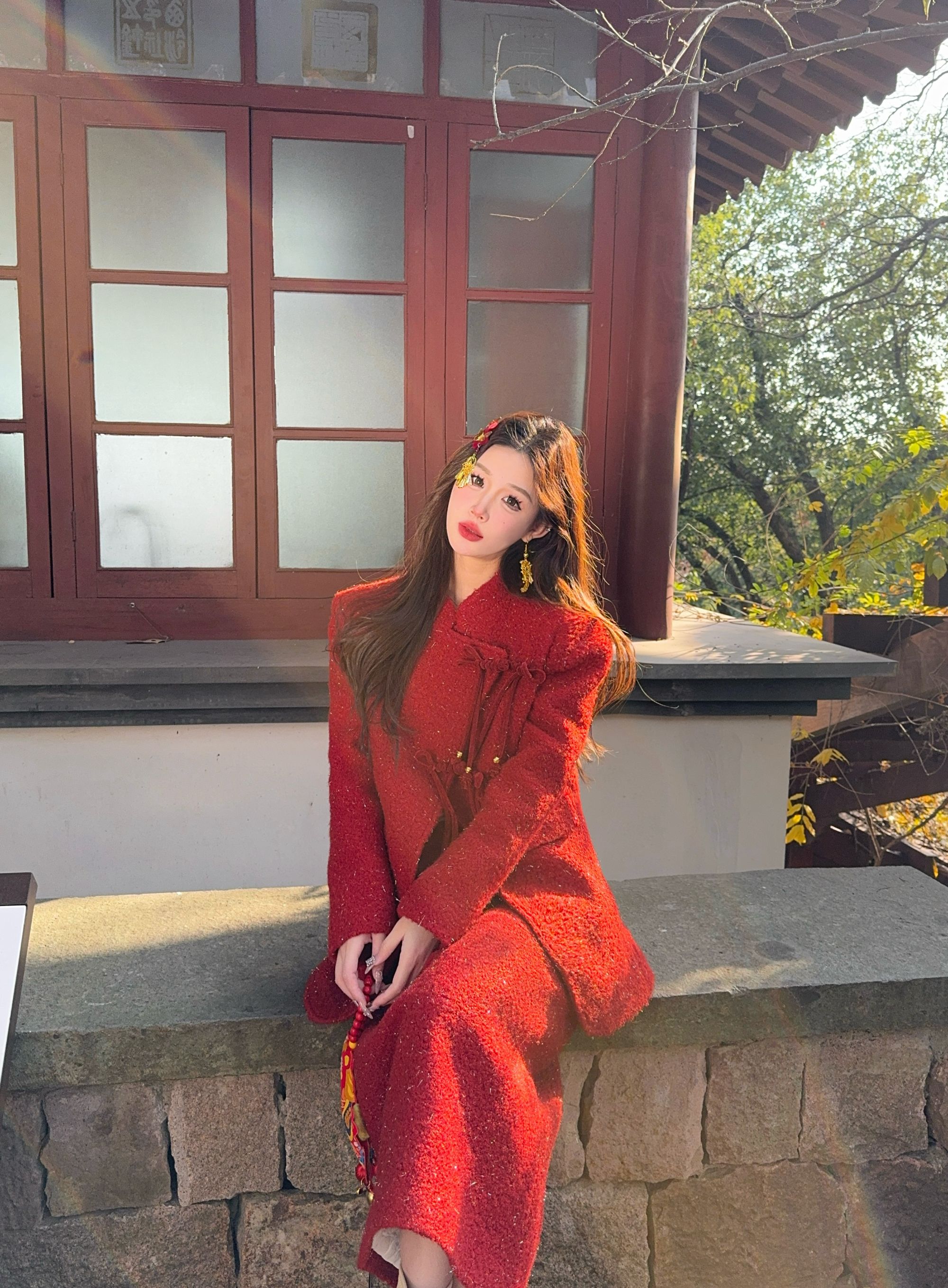 「朱缨」新中式羽绒套装Y254D023Q/Y254D006Q