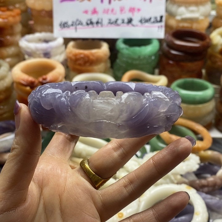 查罗石未镶嵌手镯圈口63