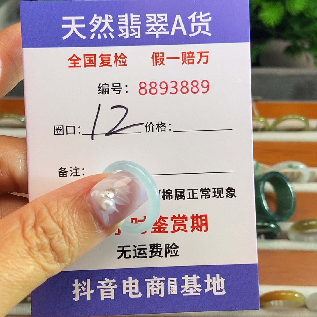 翡翠戒圈未镶嵌3889.....