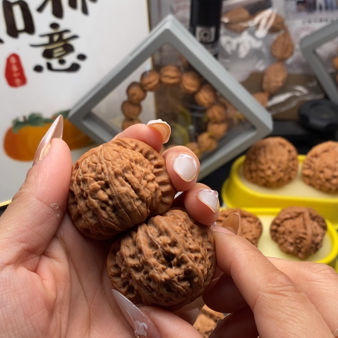 文玩核桃把件D****^白狮子39