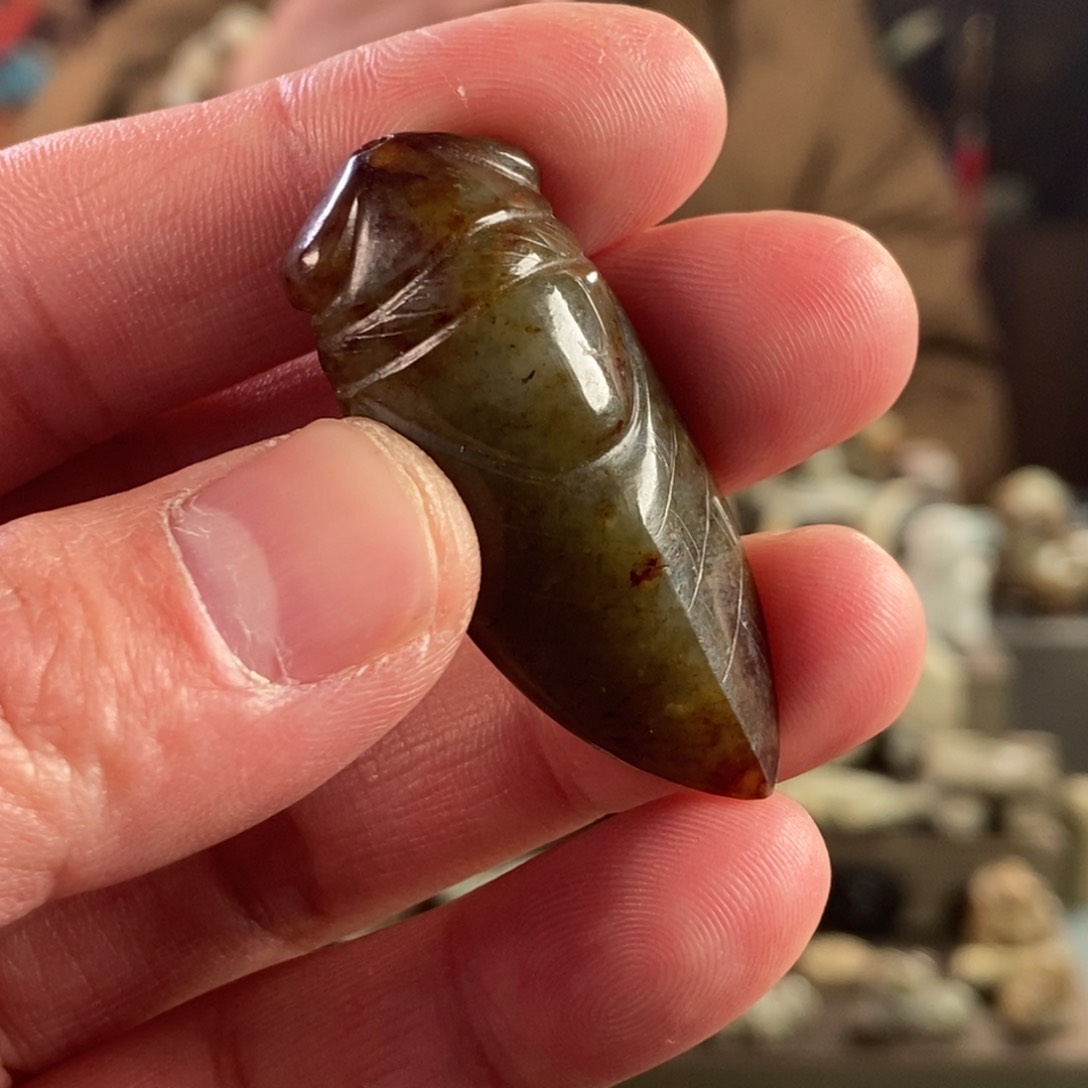 和田玉挂件未镶嵌心*