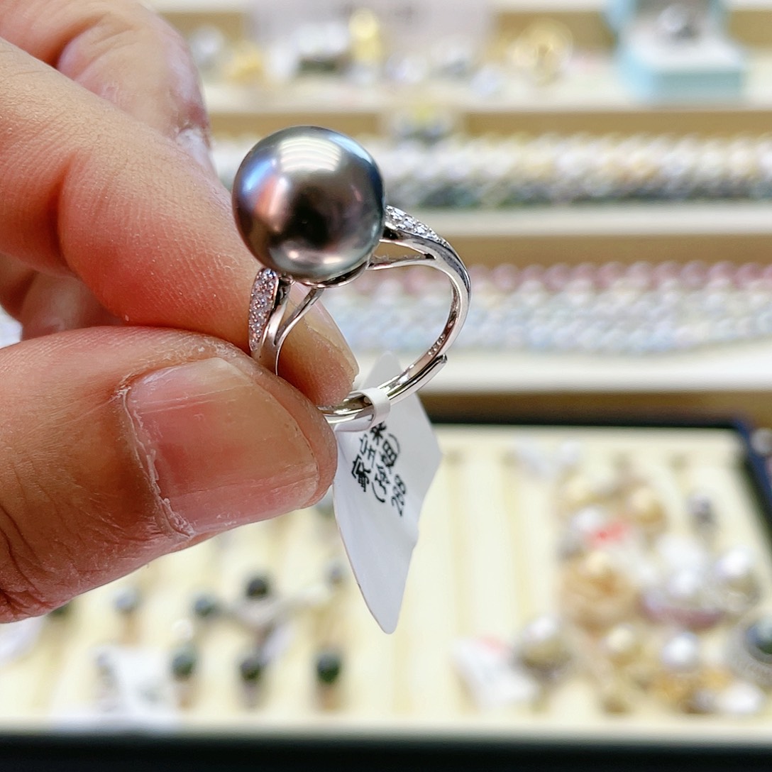 海水珍珠戒指银S925镶嵌