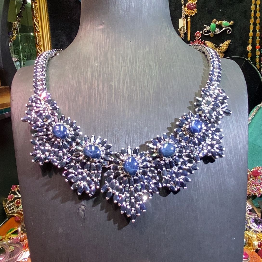 银S925镶嵌颈饰红宝石