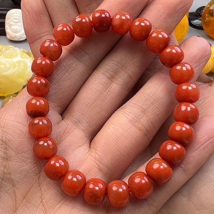 南红玛瑙未镶嵌手链