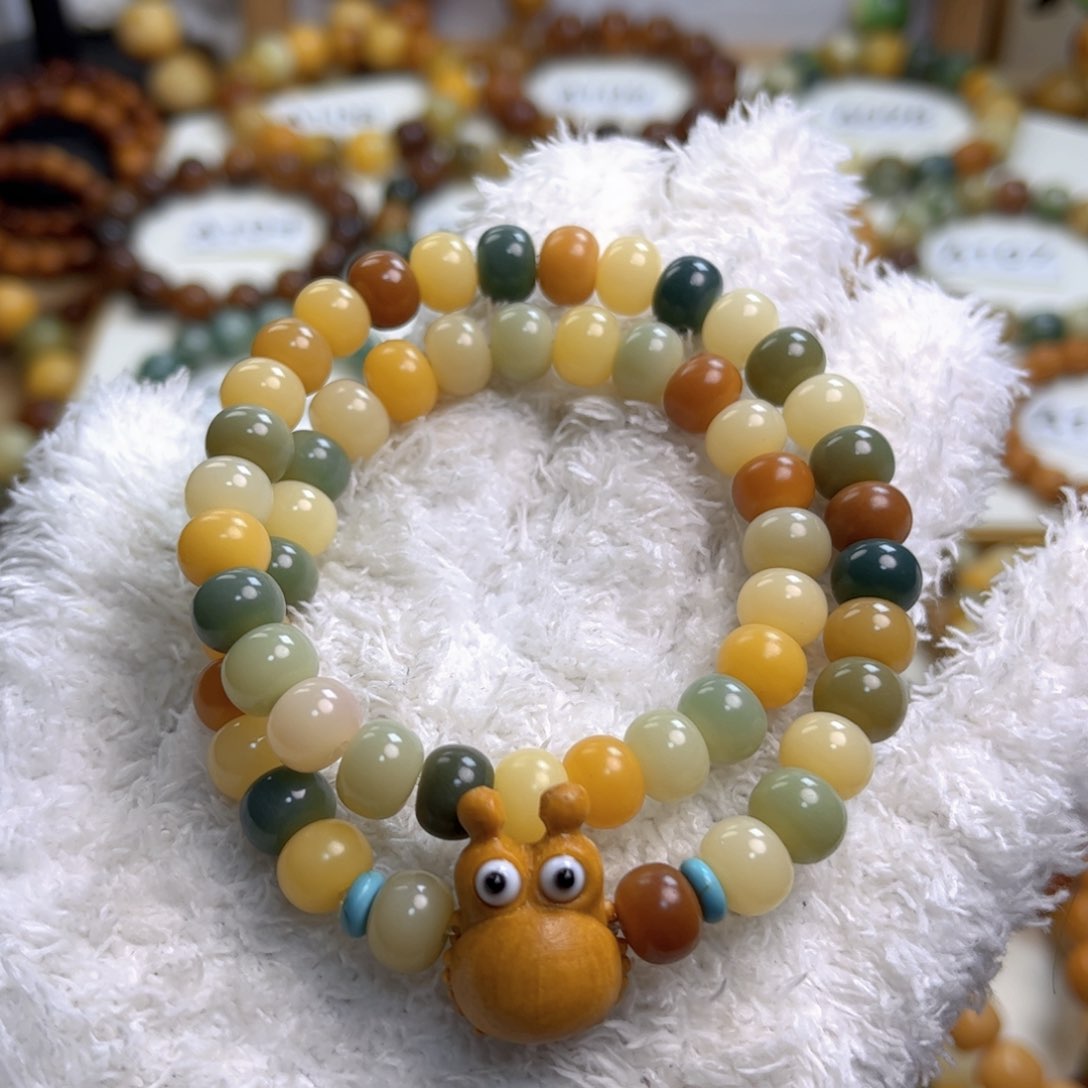 菩提根/象牙果手串新款双圈呱呱