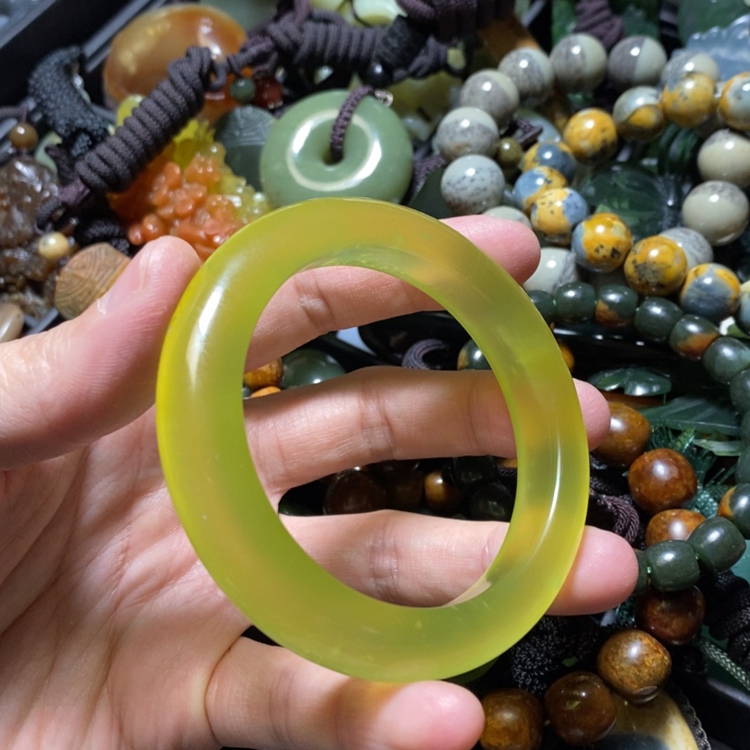 蛇纹石玉未镶嵌颈饰57口