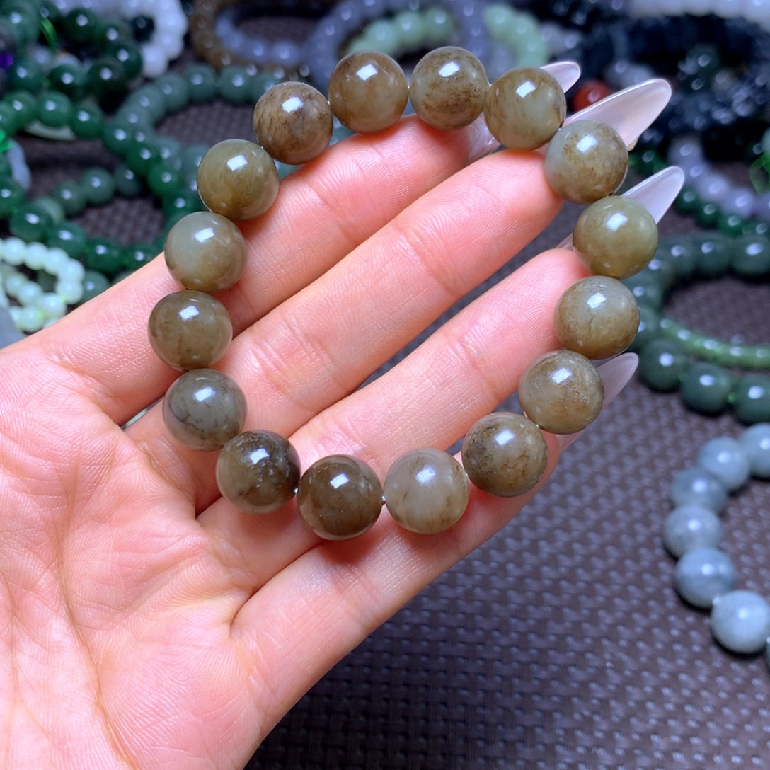 和田玉未镶嵌手串卡12