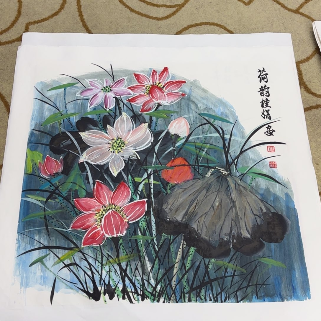国画四尺斗方作品艺
