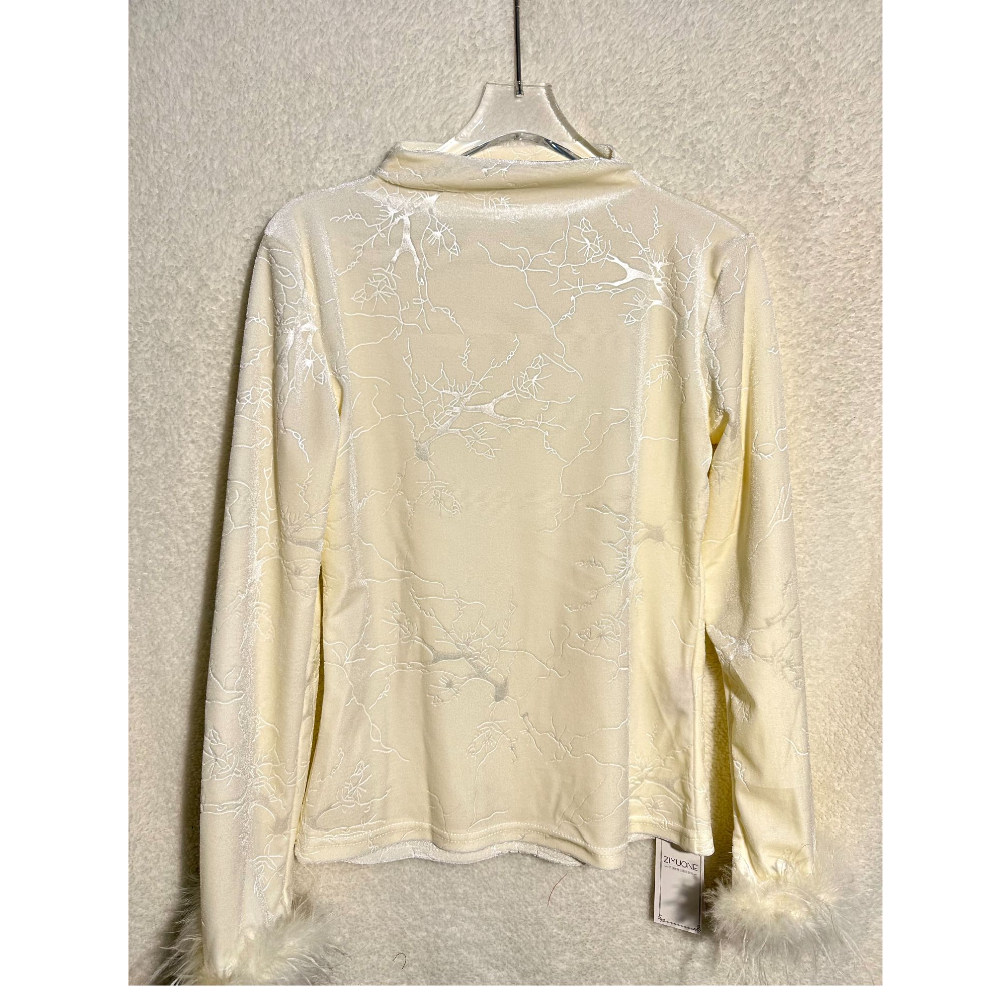 新中式半高领丝绒打底衫25438RNFHXP26