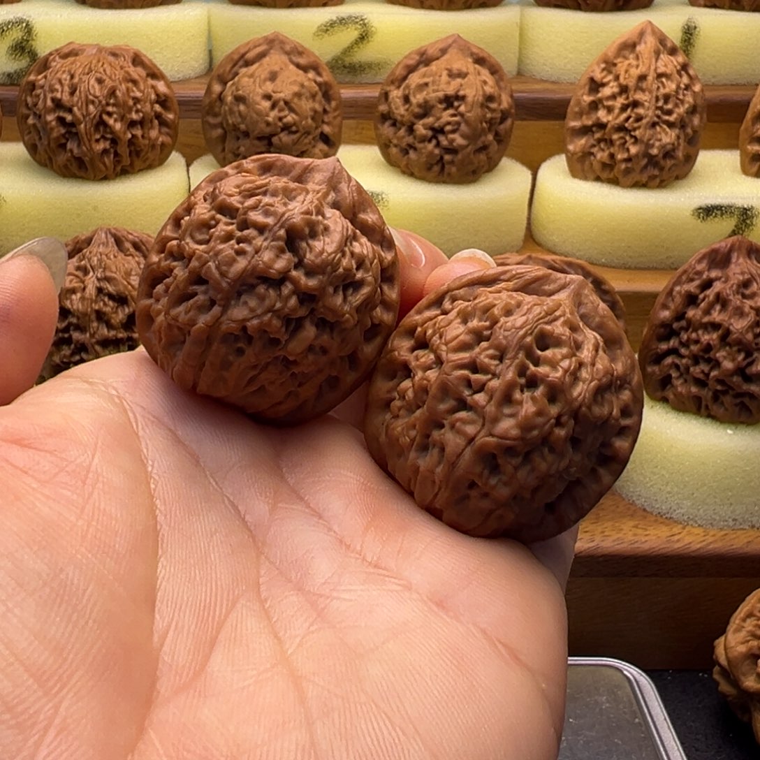 文玩核桃吊坠莲花手把件33