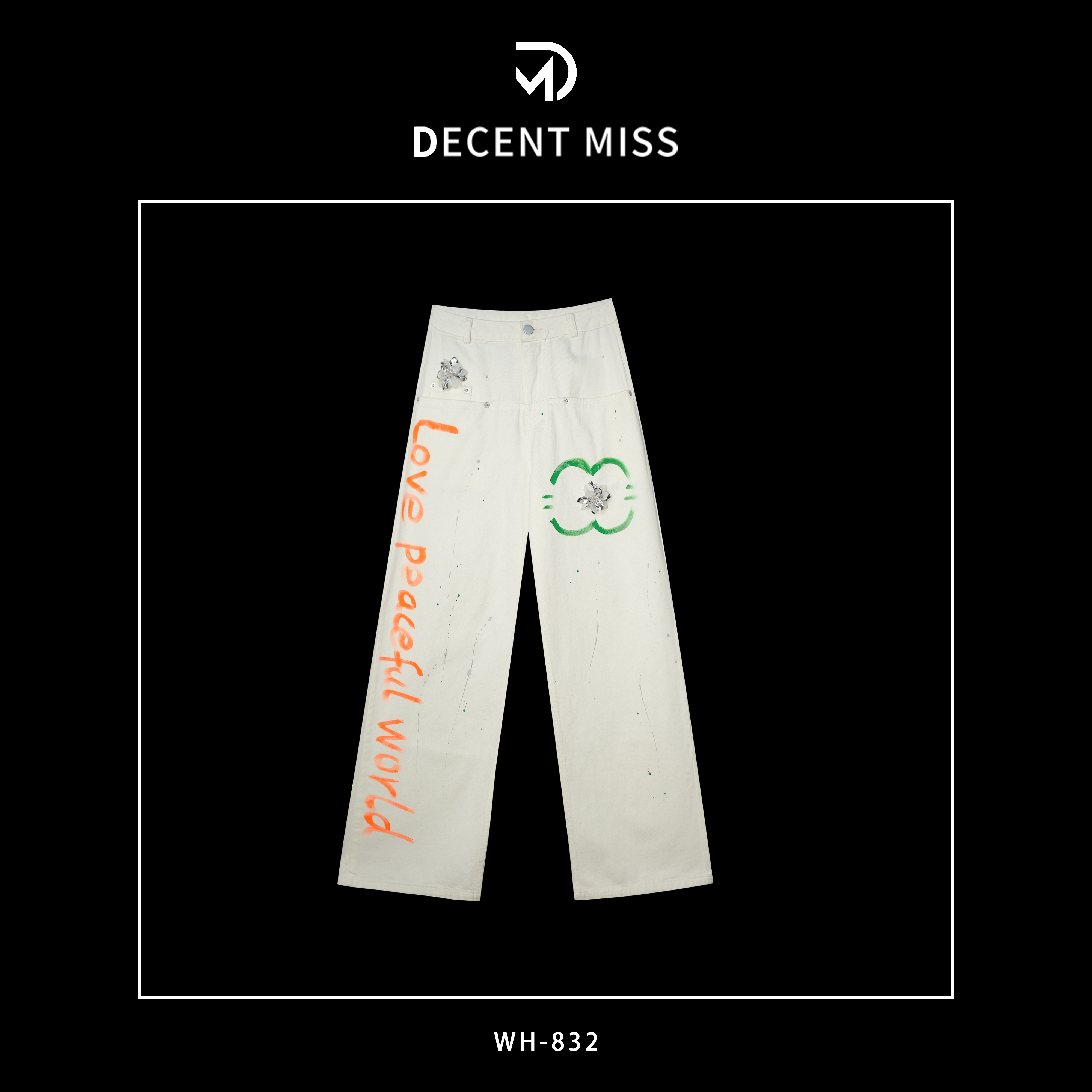 DECENT MISS原创奢华定制时尚牛仔裤WH-832