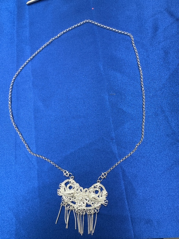 坠链均足银 链项链国风民族风银项链时尚女款