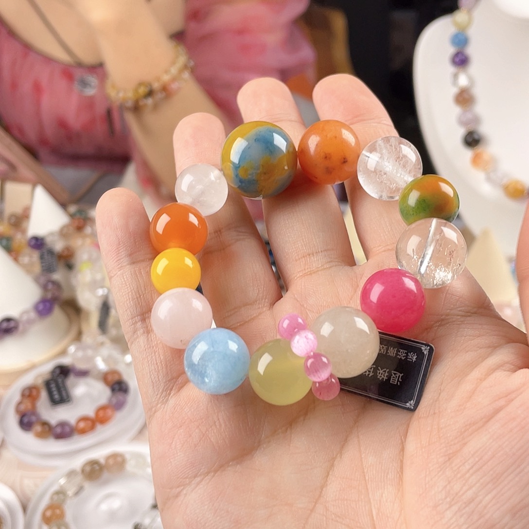 银S925镀金镶嵌手链水晶